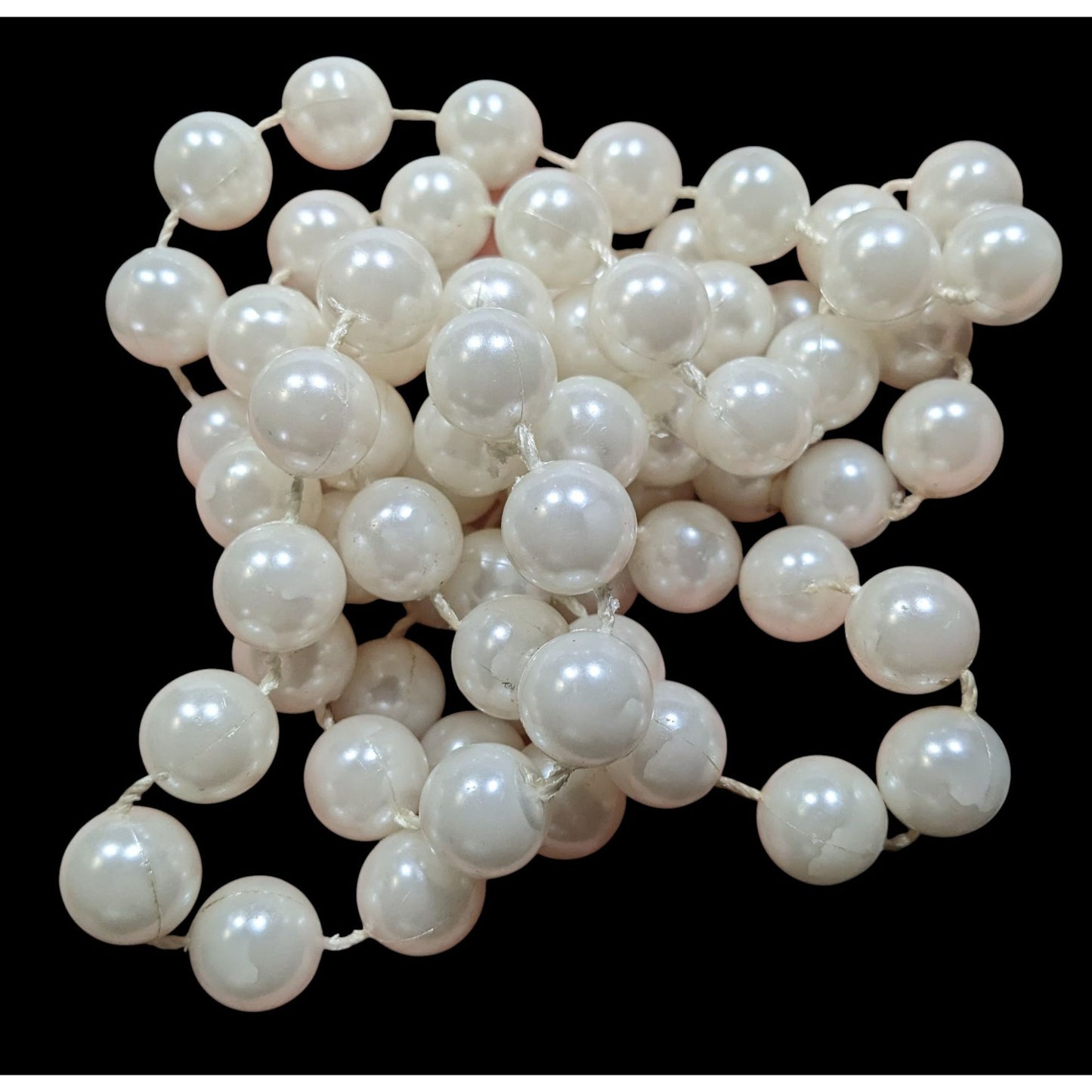 Elegant Glam Long Faux Pearl Necklace 46"