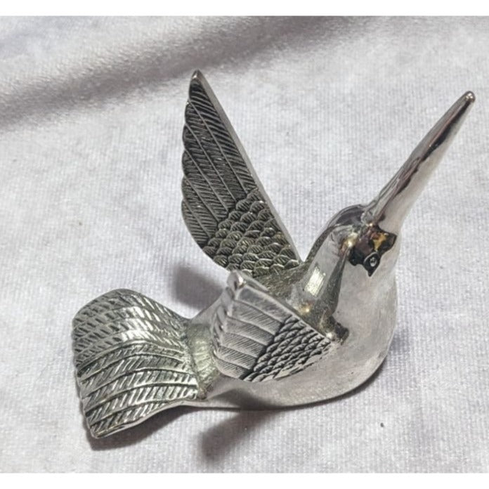 Silver Hummingbird Figurine