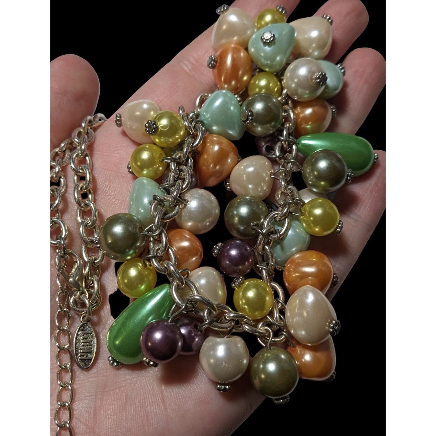 Pier 1 Imports Pastel Pearl Cluster Necklace