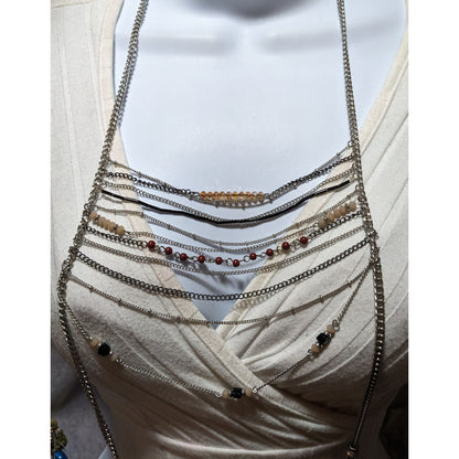 Multilayer Chain Tassel Necklace