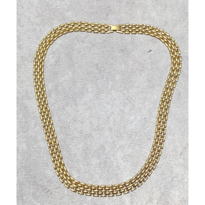 Gold Panther Link Necklace