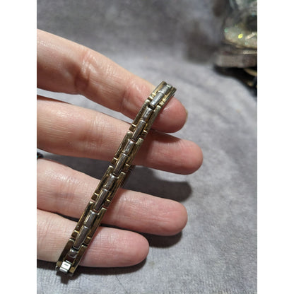 Sabona Stainless Steel Gold And Silver Link Bracelet