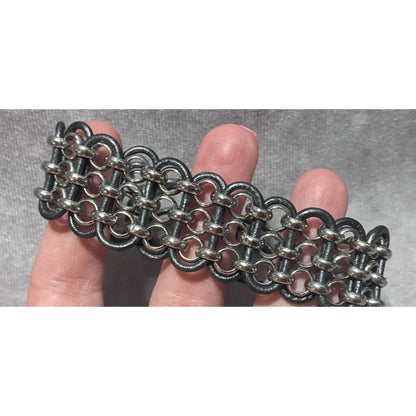 Leather Woven Rolo Chain Bracelet