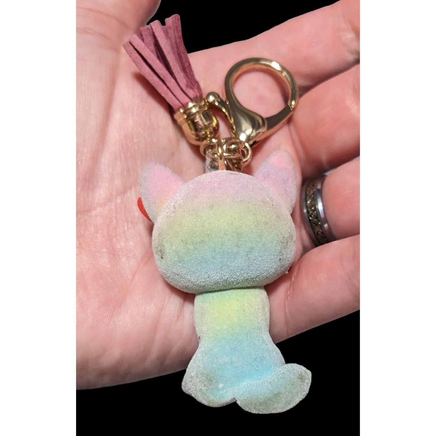 TY Beanie Boos Mini Boo Caticorn Keychain