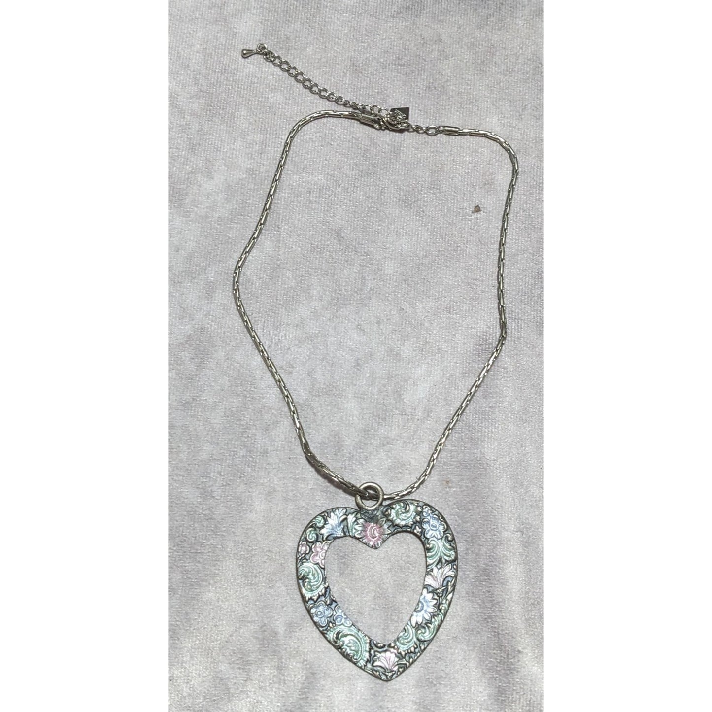 Cookie Lee Floral Heart Necklace