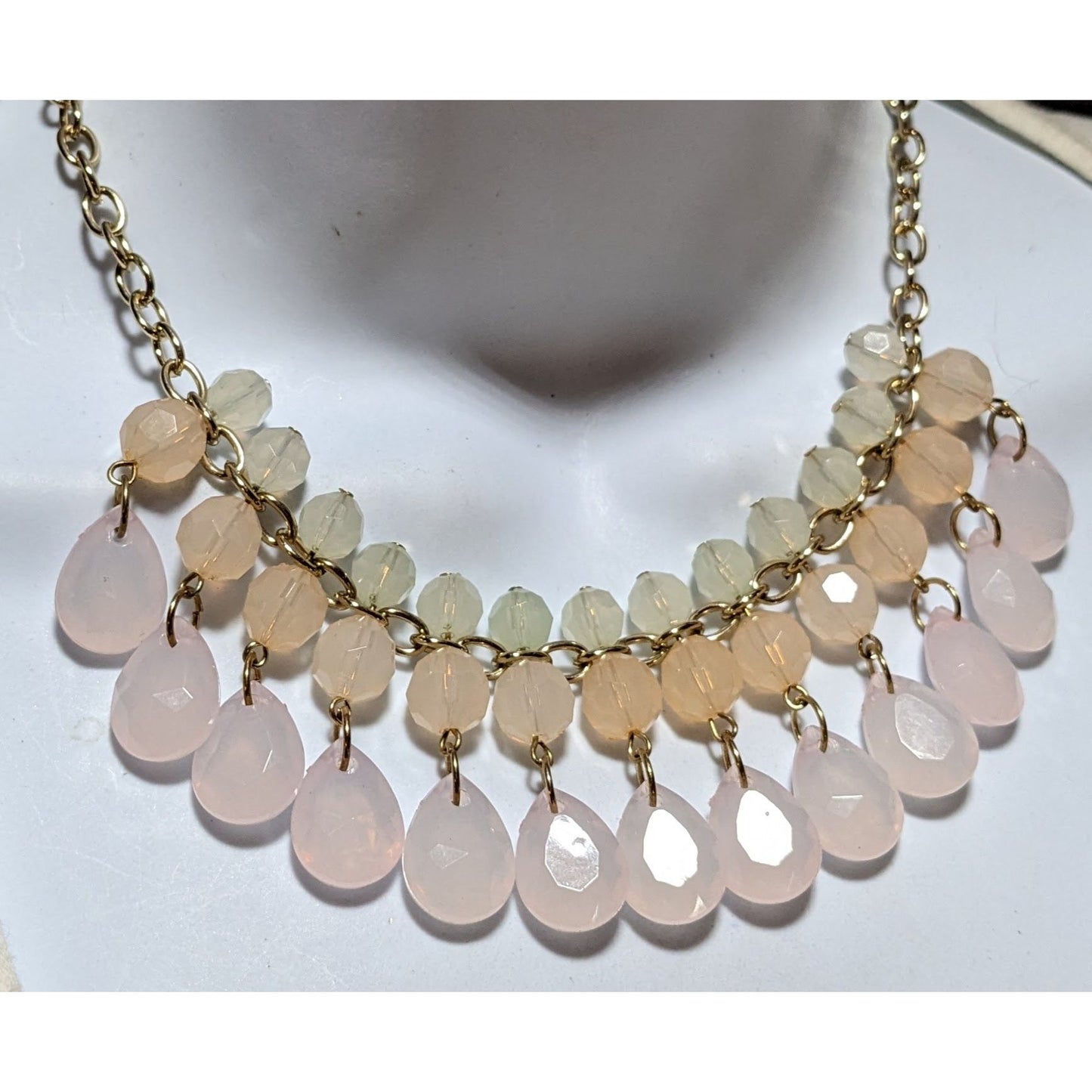 Pastel Gem Bib Necklace