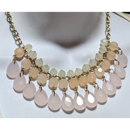 Pastel Gem Bib Necklace