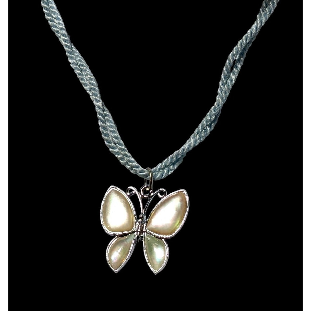 Iridescent Butterfly Necklace