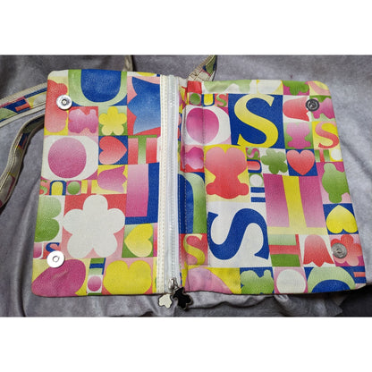 Tous Fold Over Zip Rainbow Crossbody Bag