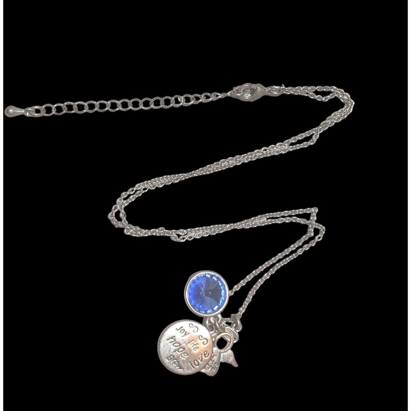 My Daughter My Angel Blue Charm Necklace