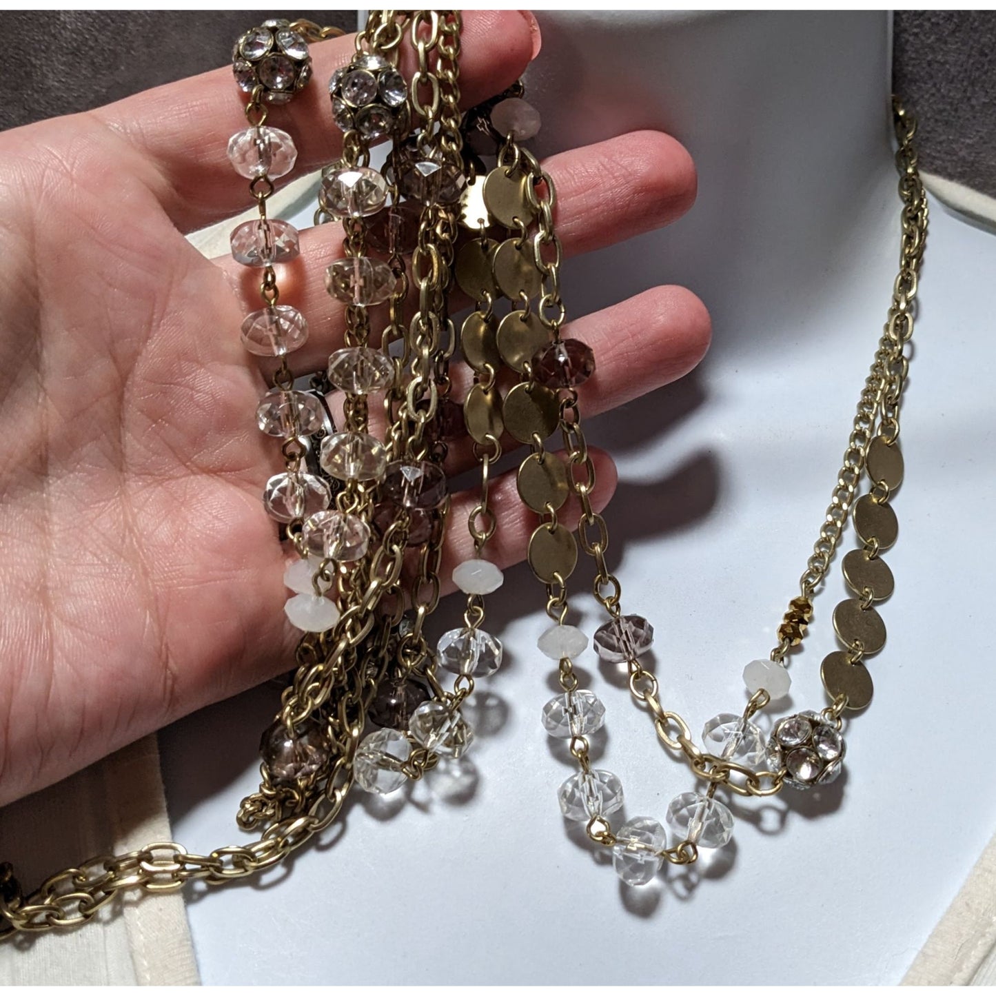 Y2K Gold Glam Multilayer Necklace