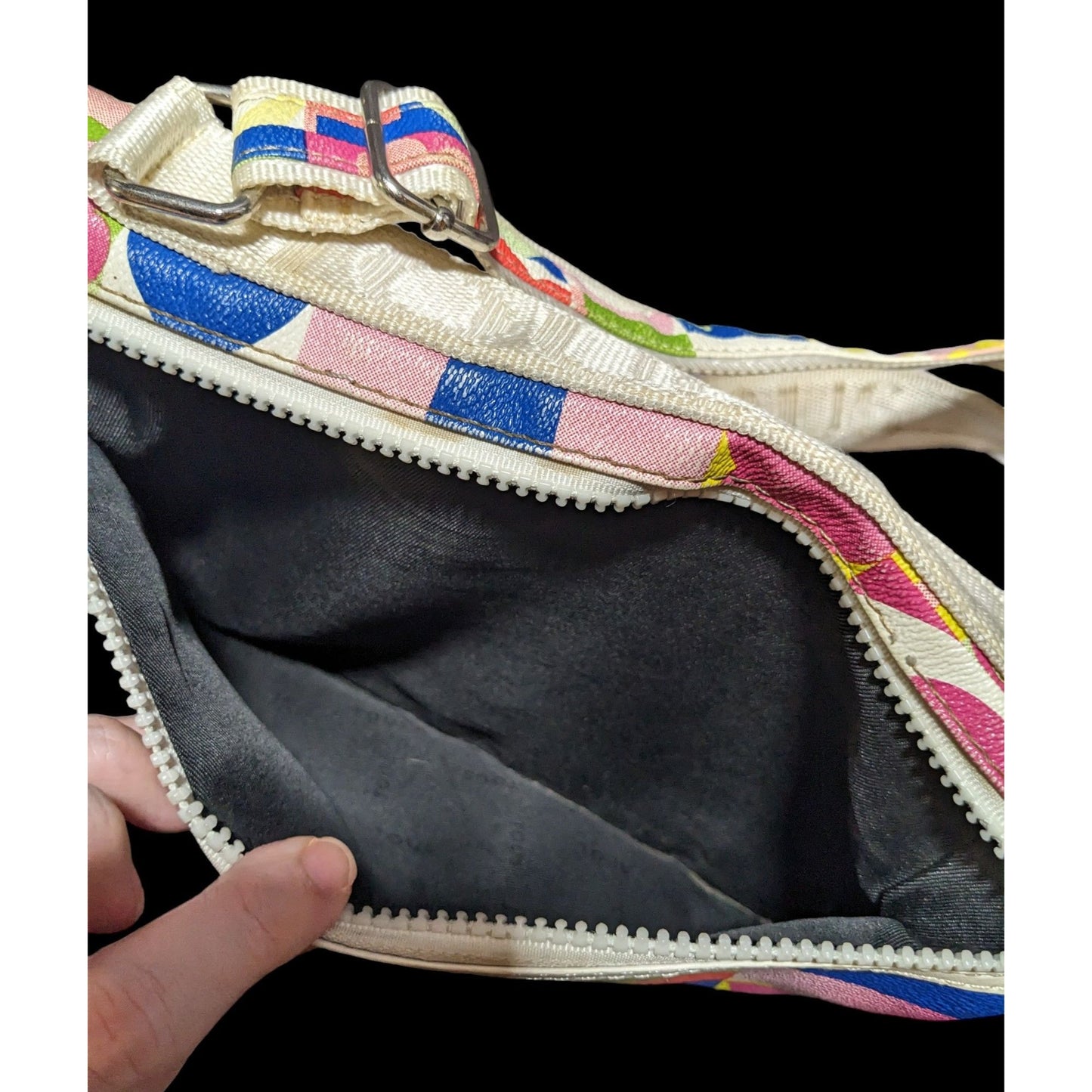 Tous Fold Over Zip Rainbow Crossbody Bag