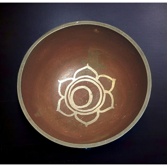 Vintage Floral Metal Bowl
