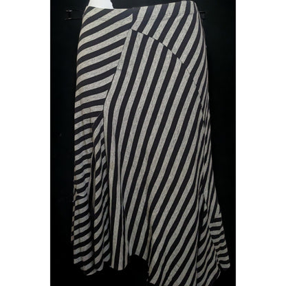 SoleMio Gothic Striped Asymmetrical Skirt