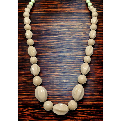 Vintage Cream Beaded Necklace