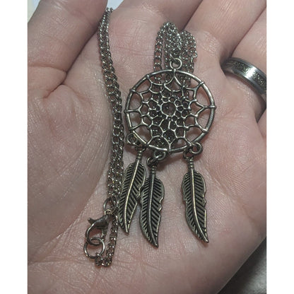 Silver Dream Catcher Necklace