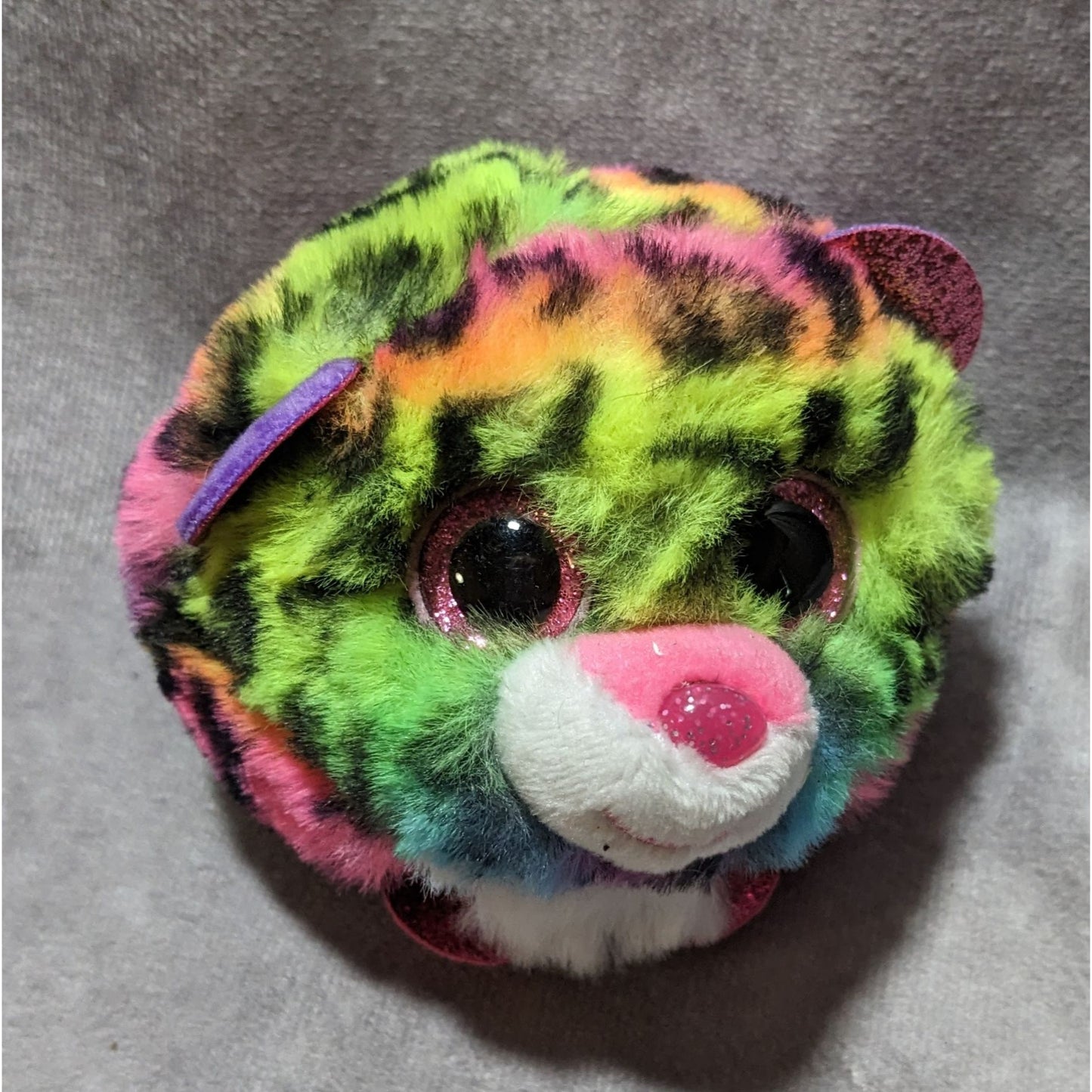 TyPuff Dotty Neon Rainbow Plush