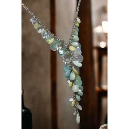 You And I Pastel Gemmed Lariat Necklace