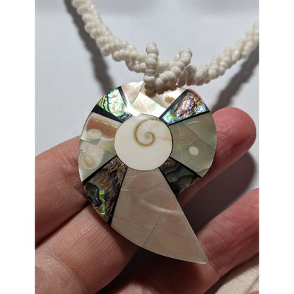 Mother Of Pearl Mosaic Shell Necklace