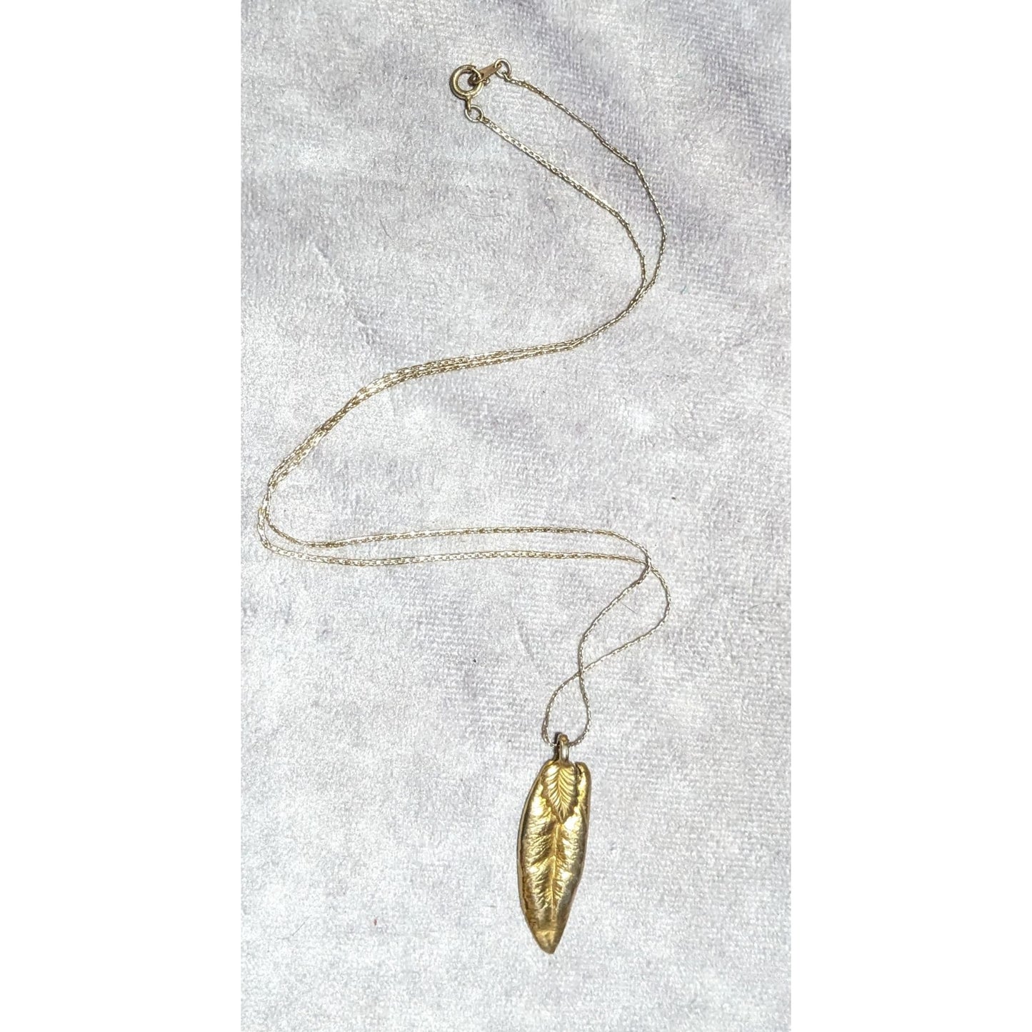 Vintage Gold Electroplated Natural Leaf Necklace