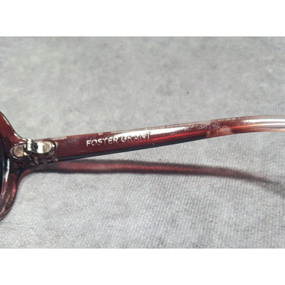 Foster Grant Red And Clear Ombre Sunglasses With Rhinestone Accents