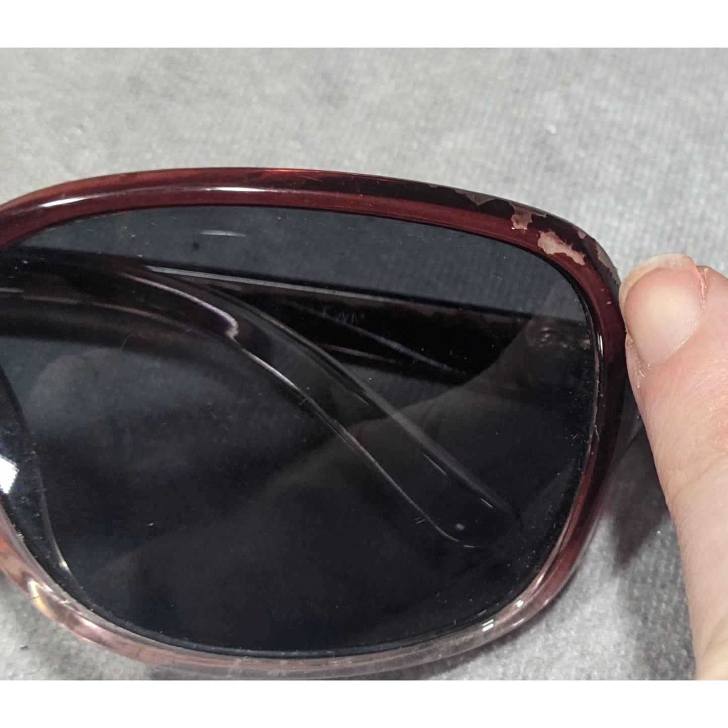 Foster Grant Red And Clear Ombre Sunglasses With Rhinestone Accents