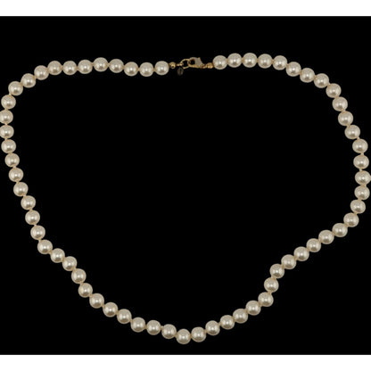 Vintage 1960s WLIND Faux Pearl Necklace With 14K Gold Electroplate Lobster Clasp