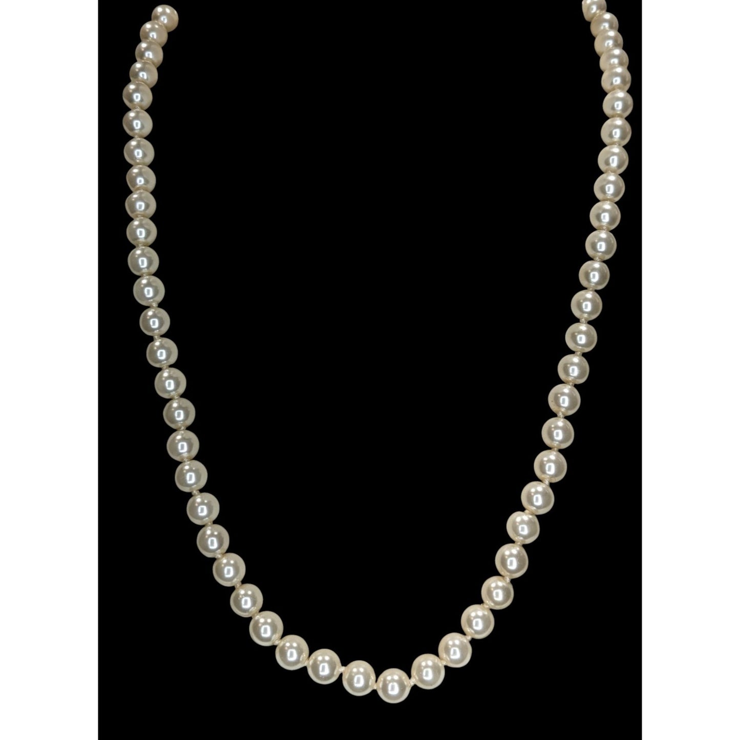 Vintage 1960s WLIND Faux Pearl Necklace With 14K Gold Electroplate Lobster Clasp