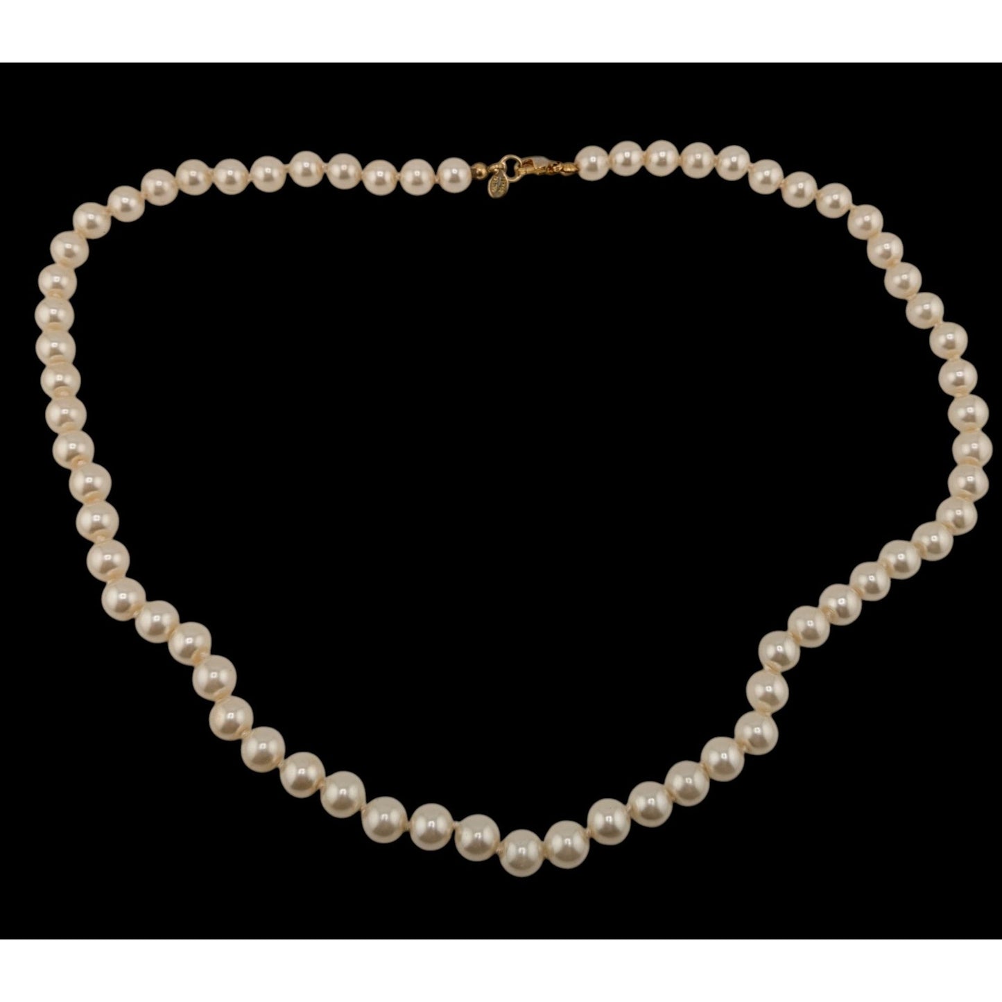 Vintage 1960s WLIND Faux Pearl Necklace With 14K Gold Electroplate Lobster Clasp