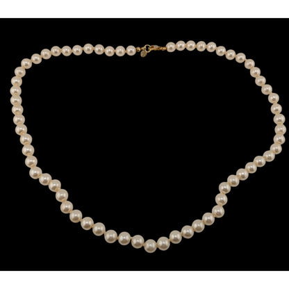 Vintage 1960s WLIND Faux Pearl Necklace With 14K Gold Electroplate Lobster Clasp