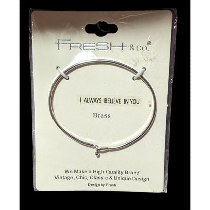 Fresh & Co. I Always Believe In You Brass Bracelet