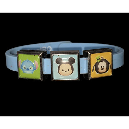ROXO Disney Tsum Tsum Kawaii Silicone Blue Slide Charm Bracelet 6 Inch