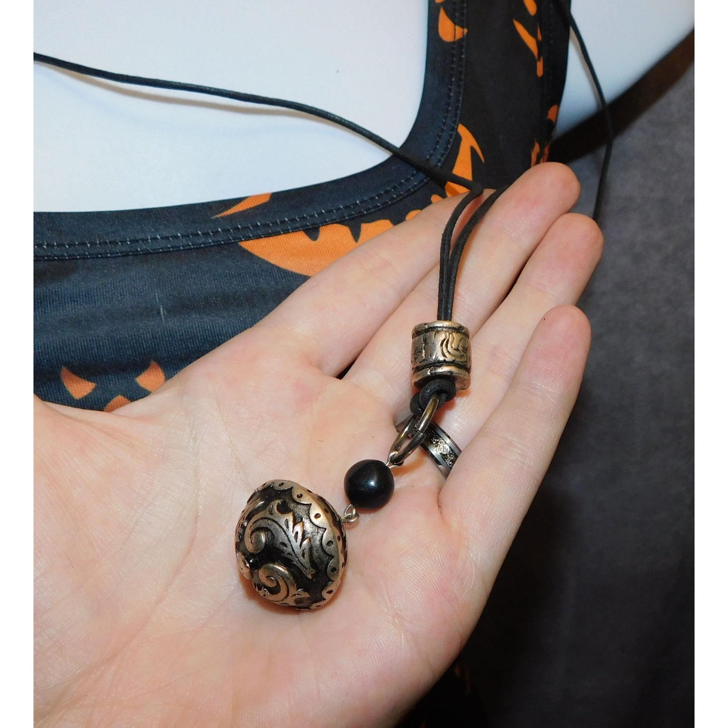 Oversized Brutalist Drop Pendant Necklace