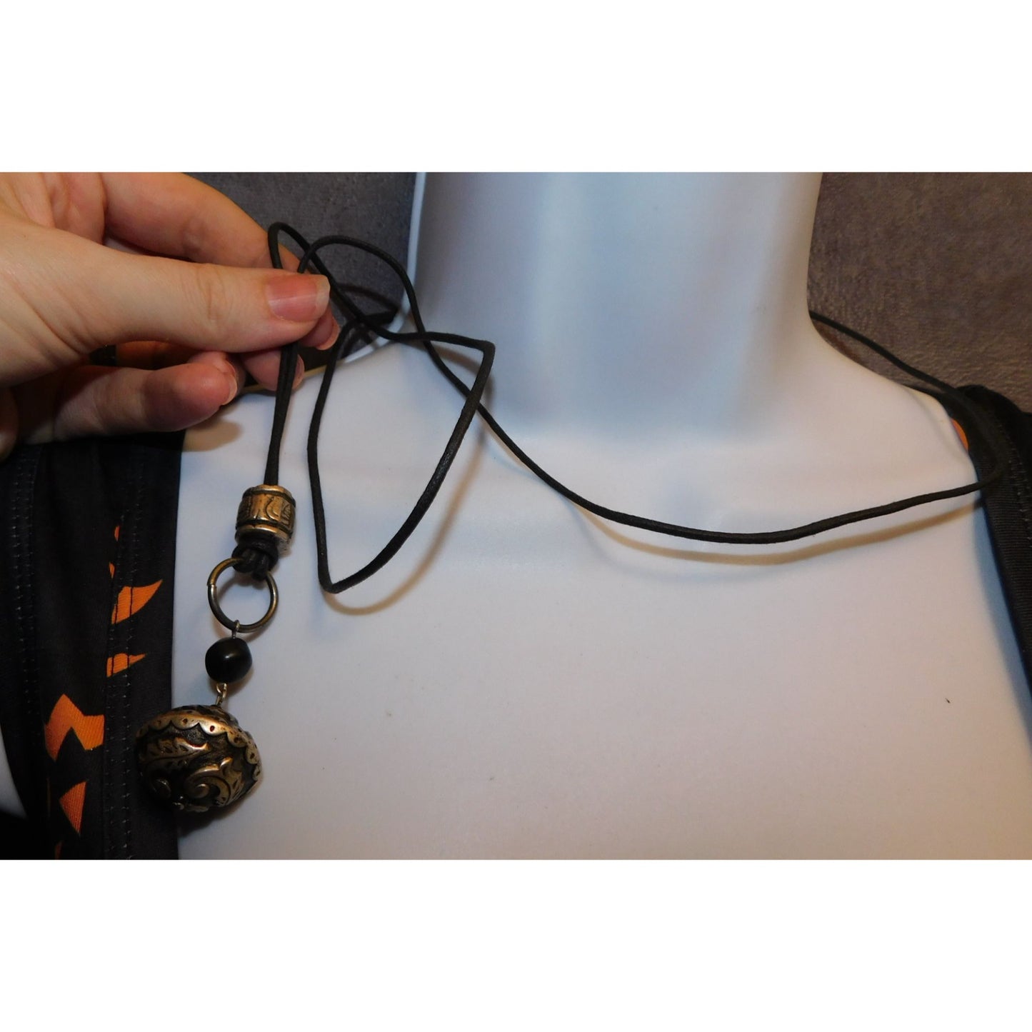 Oversized Brutalist Drop Pendant Necklace