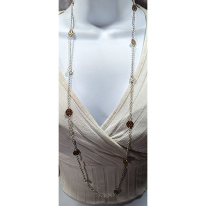 Premier Designs Brutalist Hammered Coin Station Necklace