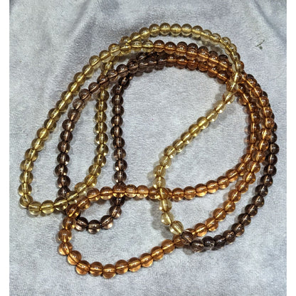 Vintage Lucite Earth Tone Translucent Beaded Necklace