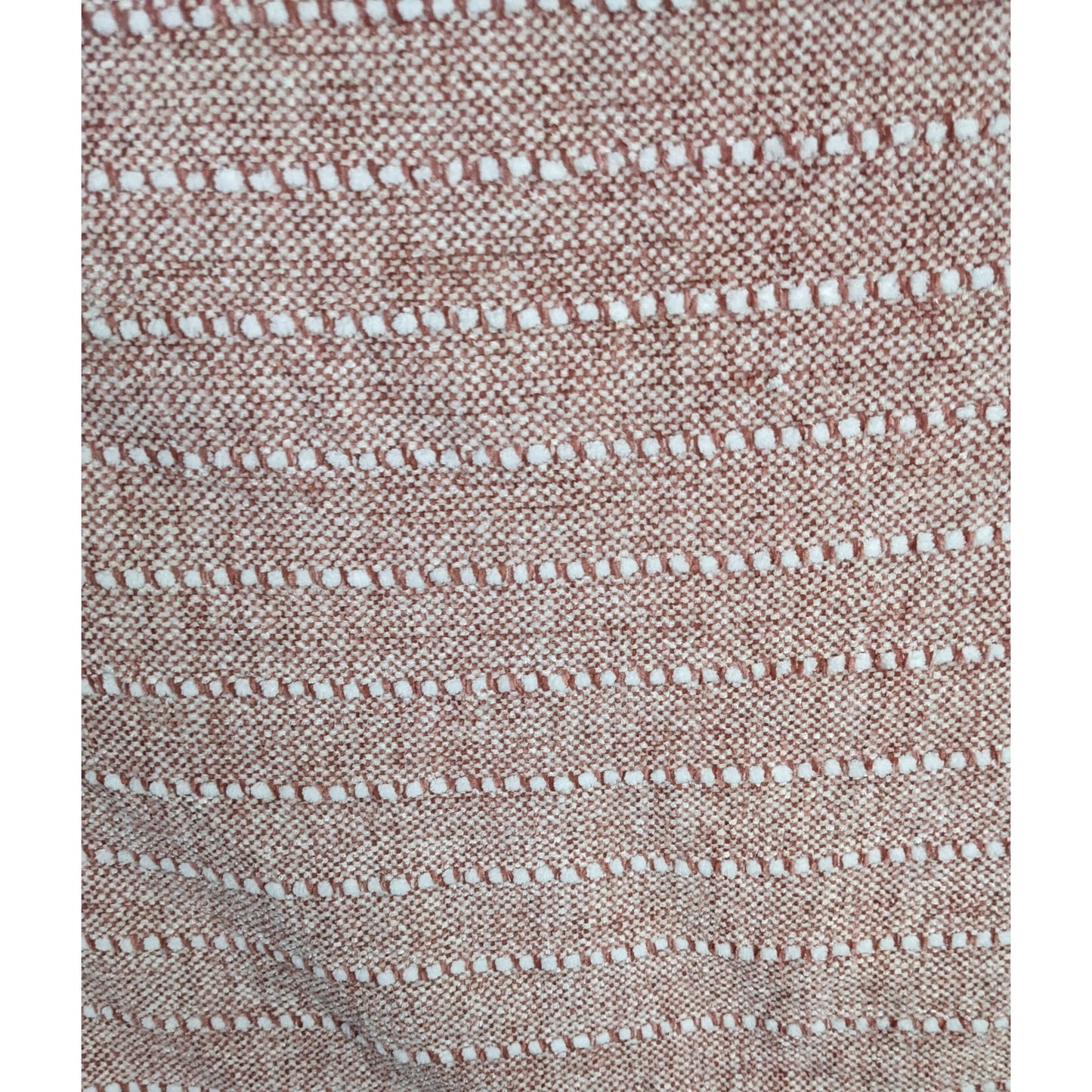 Lumina Lou Pink Striped Chenille Throw Blanket With Fringe 68x53 Inches