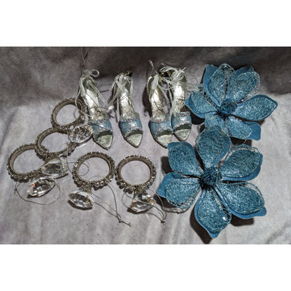 Blue And Silver Glitter Princess Ornaments (11)