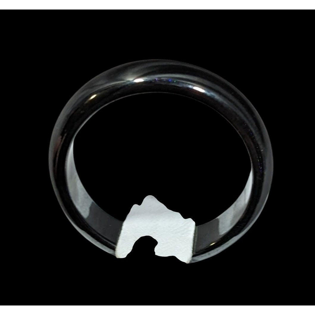 Solid Hematite Magnetic Polished Ring Size 11