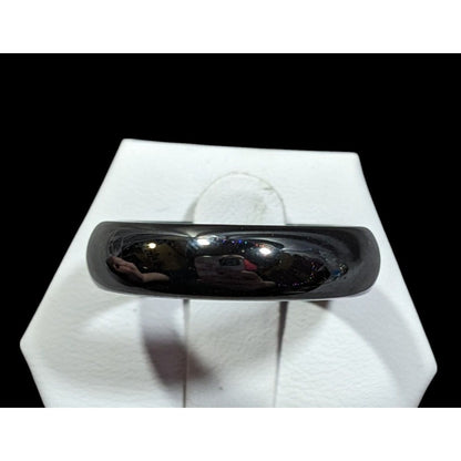 Solid Hematite Magnetic Polished Ring Size 11