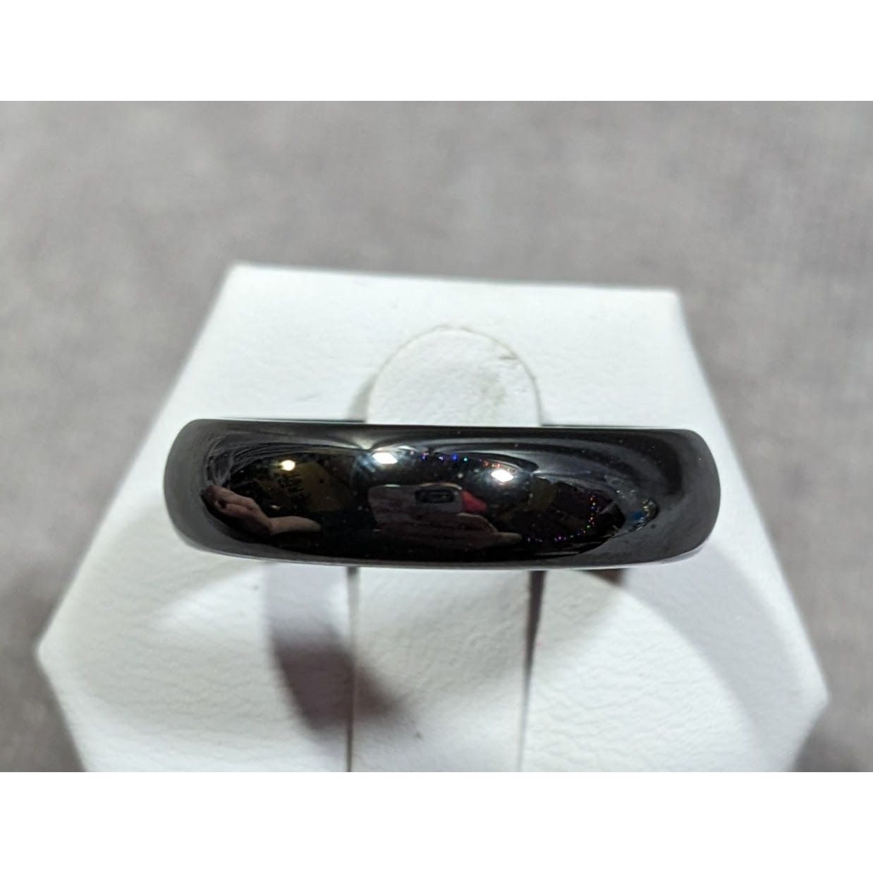 Solid Hematite Magnetic Polished Ring Size 11
