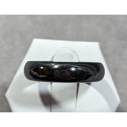 Solid Hematite Magnetic Polished Ring Size 11