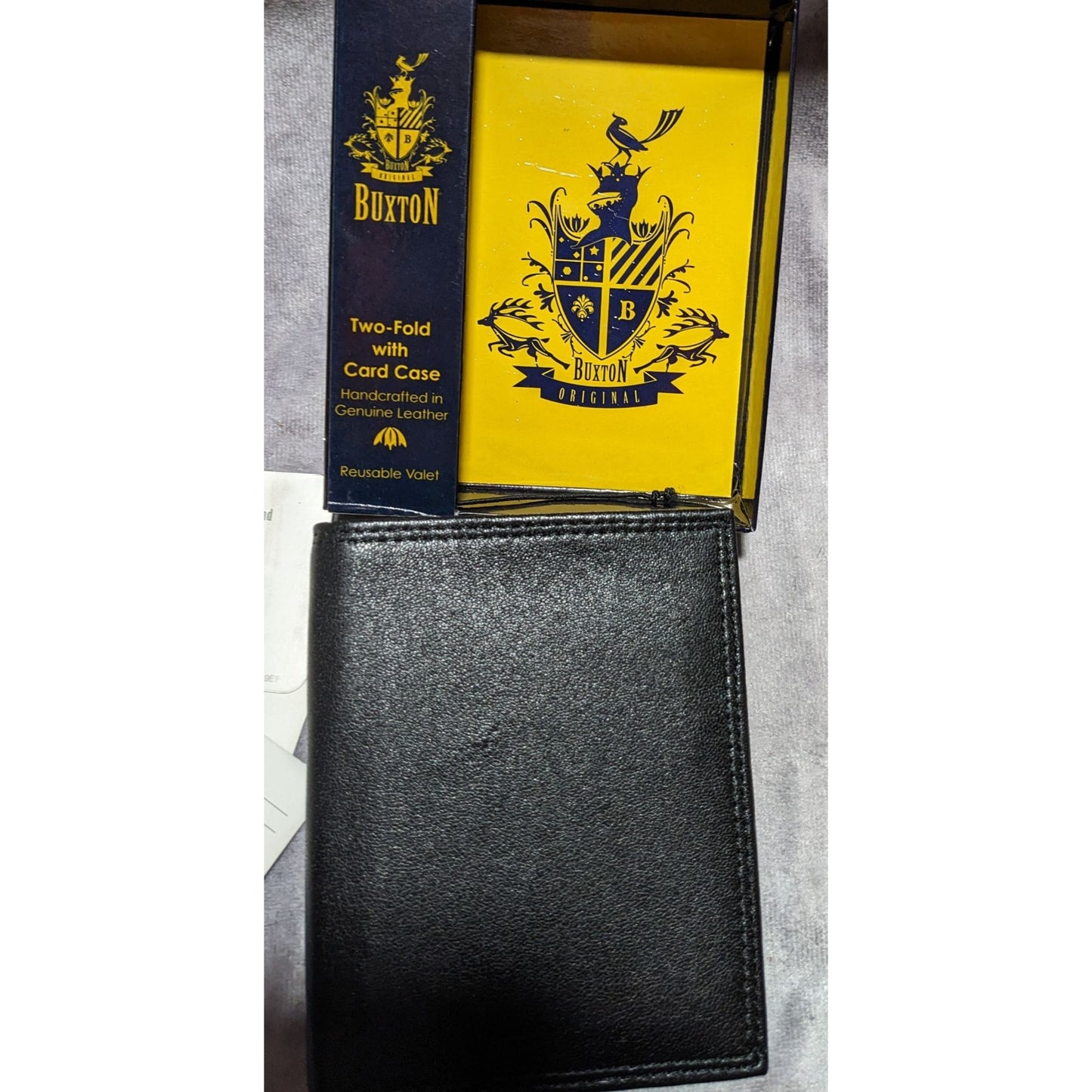 Buxton Original Two-Fold Leather Wallet With Card Case