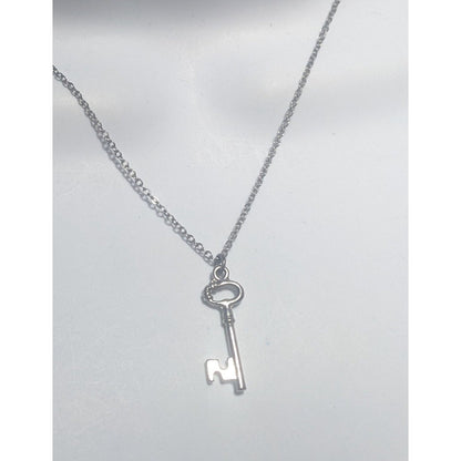Dainty Silver Key Necklace