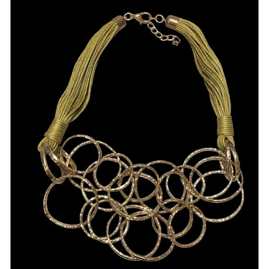 Vintage Retro Gold Ring Necklace