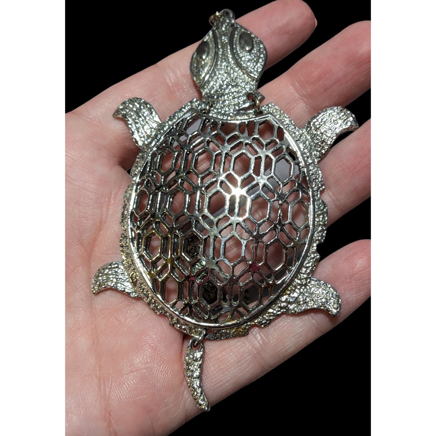 Vintage Articulated Turtle Necklace