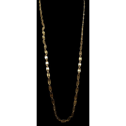 Vintage Gold Oval Link Chain Necklace