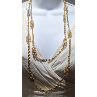 Vintage Camrose & Kross Jackie Kennedy Gold Paperclip Necklace