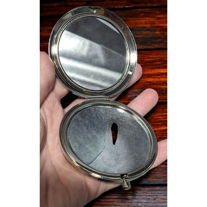 Vintage Cindy Russian Couple Double Compact Mirror