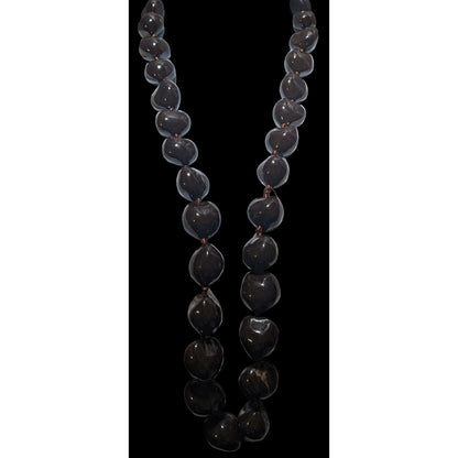 Brown Kukui Nut Tie On Necklace